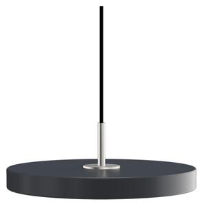 Lampada a sospensione Asteria Plus, Ø 30 cm, grigio/acciaio