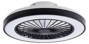 Teleo LED Ventilatore a soffitto Nero Lindby, Teleo, dimmerabile, Nero, Soggiorno, Plastica, Moderno