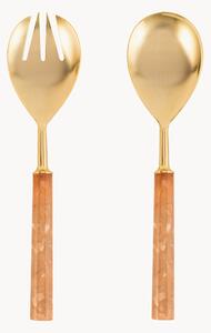 Set di 2 posate da insalata in acciaio inossidabile Speckle