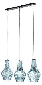Lampada a sospensione Lindby, Drakar, dimmerabile, Blu, Cucina, Vetro, Vintage