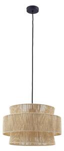 Lampada a sospensione Lindby, Anuva, dimmerabile, Beige, Sala da pranzo, Carta / Cartone, Campagna / rustico
