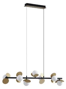 Lampada a sospensione Lucande, Pallo, dimmerabile, Nero, Sala da pranzo, Metallo, Moderno