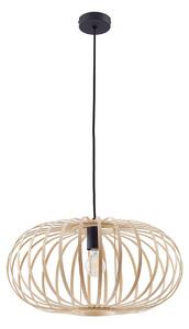 Lampada a sospensione Lindby, Lielle, dimmerabile, Legno, Sala da pranzo, Bambù, Campagna / rustico