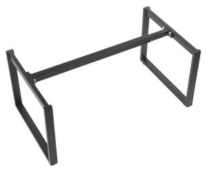 Base in metallo / struttura tavolo NY-L03, per ufficio, hotel, ristorante, bar, casa, dimensioni 80-130x50x42 cm, nero