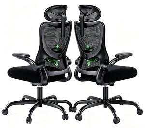 Sedia da ufficio Marsail, ergonomica: sedia da scrivania ergonomica con supporto 2D