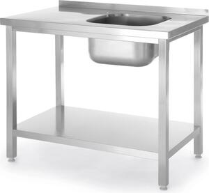 Mobile lavello con ripiano, avvitato, HENDI, Kitchen Line, 1000x600x(H)850mm