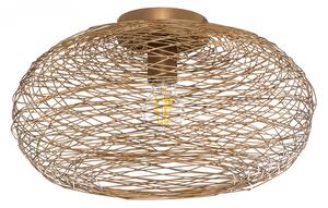 Plafoniera Lindby, Kaviya, dimmerabile, Dorato / Ottone, Soggiorno, Metallo, Design