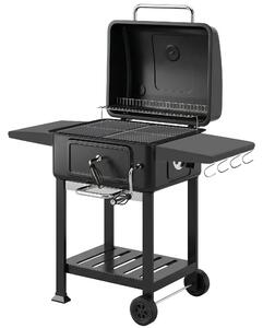 Outsunny Barbecue a Carbone, Griglia Smoker con Ruote per Uso Esterno, Nero | Aosom Italy