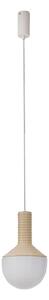 Lampada a sospensione Lucande, Florine, dimmerabile, Beige, Soggiorno, Ceramica, Design