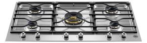 Bertazzoni Piano Cottura 5 Fuochi a Gas Larghezza 90 cm (1 Bruciatore Wok) in Acciaio Inox colore Inox - PM36500X