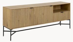 Credenza in legno con fronte scanalato Jaipur