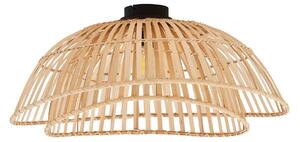 Plafoniera Lindby, Ilajus, dimmerabile, Legno, Sala da pranzo, Bambù, Boho