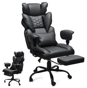 Sedia da gaming Vigevee, sedia da ufficio, poltrona direzionale, sedia da scrivania ergonomica con funzione massaggio, sedia girevole, sedia da gaming