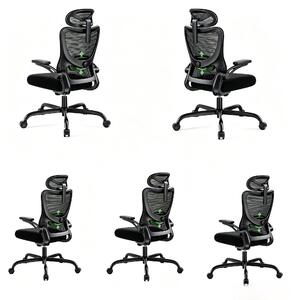 Sedia da ufficio Marsail, ergonomica: sedia da scrivania ergonomica con supporto 2D