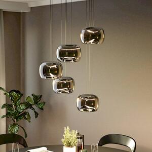 EGLO Lampada a sospensione HORTUNAS, dimmerabile, Nero, Soggiorno / Sala da pranzo, Vetro, Lampada a sospensione