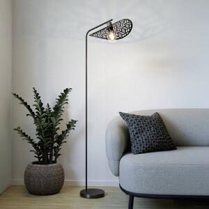 EGLO Lampada da terra SWABY, Bronzo / Ottone antico, Soggiorno / Sala da pranzo, Metallo, Lampada da terra