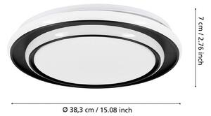 EGLO Plafoniera soffitto MOSCHETTA, Nero, Soggiorno / Sala da pranzo, Metallo, Plafoniera