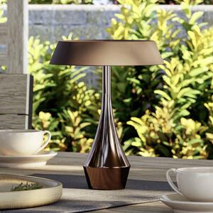 EGLO Lampada LED da tavolo ricaricabile TURCIO, bronzo, altezza 20 cm, IP44 dimmerabile, Bronzo / Ottone antico, Soggiorno / Sala da pranzo, Metallo