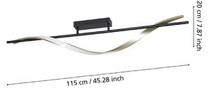 EGLO Plafoniera soffitto CONAPRATO, Nero, Soggiorno / Sala da pranzo, Metallo, Plafoniera