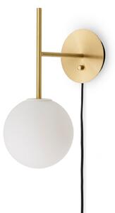 Applique da parete Audo Copenhagen, TR Bulb Suspended, dimmerabile, Dorato / Ottone, Soggiorno, Ottone