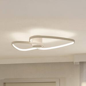 EGLO Plafoniera soffitto LEPORANO, Crema / Ambra, Soggiorno / Sala da pranzo, Metallo, Plafoniera