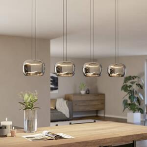 EGLO Lampada a sospensione HORTUNAS, dimmerabile, Nero, Soggiorno / Sala da pranzo, Vetro, Lampada a sospensione