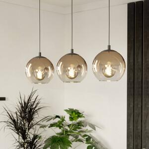 EGLO Lampada a sospensione ARISCANI 1, dimmerabile, Rame, Soggiorno / Sala da pranzo, Vetro, Lampada a sospensione