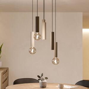 EGLO Lampada a sospensione FARIOLO, dimmerabile, Crema / Ambra, Soggiorno / Sala da pranzo, Metallo, Lampada a sospensione