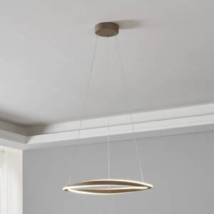 EGLO Lampada a sospensione CAMEROTA, dimmerabile, Crema / Ambra, Soggiorno / Sala da pranzo, Metallo, Lampada a sospensione