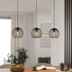 EGLO Lampada a sospensione ALMANZORA, dimmerabile, Nero, Soggiorno / Sala da pranzo, Metallo, Lampada a sospensione
