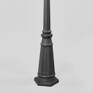 Lindby lampada da esterno Edana, 211 cm, antracite, E27, IP44 Edana, Nero, Alluminio, Moderno