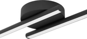 EGLO connect Plafoniera LED Smart FLATRON-Z, nera, 80 cm dimmerabile, Nero, Soggiorno / Sala da pranzo, Metallo, Plafoniera
