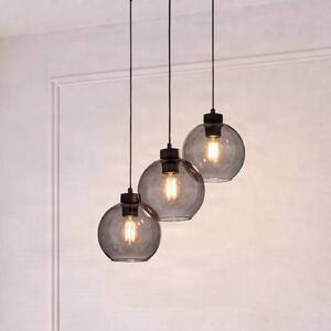 Lampada a sospensione in vetro Cubus TK Lighting, dimmerabile, Nero, Soggiorno / Sala da pranzo, Vetro, Moderno, Lampada a sospensione
