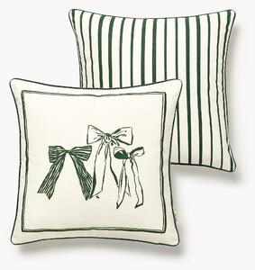 Copricuscino reversibile con motivo natalizio di design Clarette di Agathe Marty