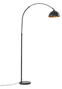 Lampada da terra Lindby, Tonka, Nero, Soggiorno, Metallo, Moderno