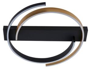 Plafoniera Lucande, Natsuma, Nero, Soggiorno, Plastica, Moderno