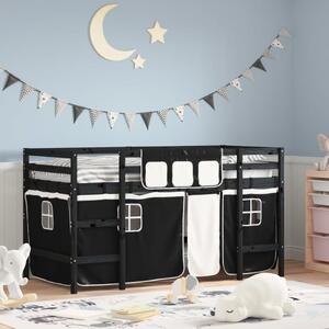 Letto per bambini con libreria e cassettiera bianco 200x90 cm