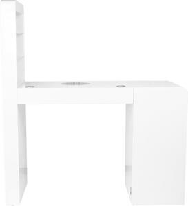 Scrivania cosmetica 310 con portacassette bianco, destra