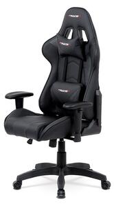Sedia da ufficio Autronic KA-F03 BK - Pelle finta nera / tessuto nero