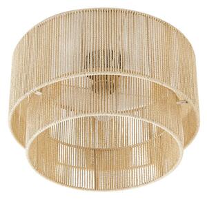 Plafoniera Lindby, Anuva, dimmerabile, Beige, Sala da pranzo, Carta / Cartone, Campagna / rustico