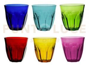 Ankon bicchieri molati set 6 pezzi multicolor