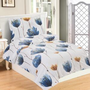Set copripiumino e federa blu scuro in micropile per letto singolo 140x200 cm Marbella – My House