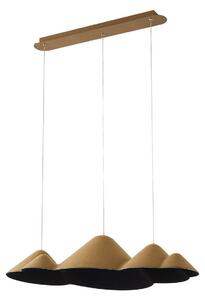 Lampada a sospensione Lucande, Beutlin, dimmerabile, Verde, Sala da pranzo, Tessuto / Tessile, Moderno