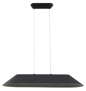 Lampada a sospensione Lucande, Naelle, dimmerabile, Nero, Sala da pranzo, Tessuto / Tessile, Moderno