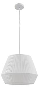 Lampada a sospensione Lindby, Vitore, dimmerabile, Bianco, Soggiorno, Tessuto / Tessile, Scandinavo