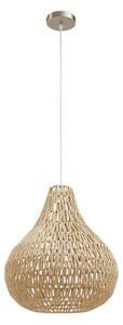 Lampada a sospensione Lindby, Miryam, dimmerabile, Legno, Sala da pranzo, Legno, Campagna / rustico