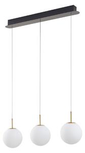 Lampada a sospensione Lucande, Joran, Bianco, Sala da pranzo, Vetro, Moderno