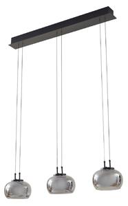 Lampada a sospensione Lucande, Dain, Grigio, Sala da pranzo, Vetro, Moderno
