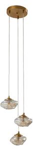 Lampada a sospensione Lindby, Piatra, dimmerabile, Trasparente, Soggiorno, Vetro, Moderno