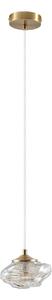 Lampada a sospensione Lindby, Piatra, dimmerabile, Trasparente, Soggiorno, Vetro, Moderno